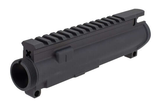 17 Design Forged Stripped Upper Receiver has a black hardcoat anodized finish